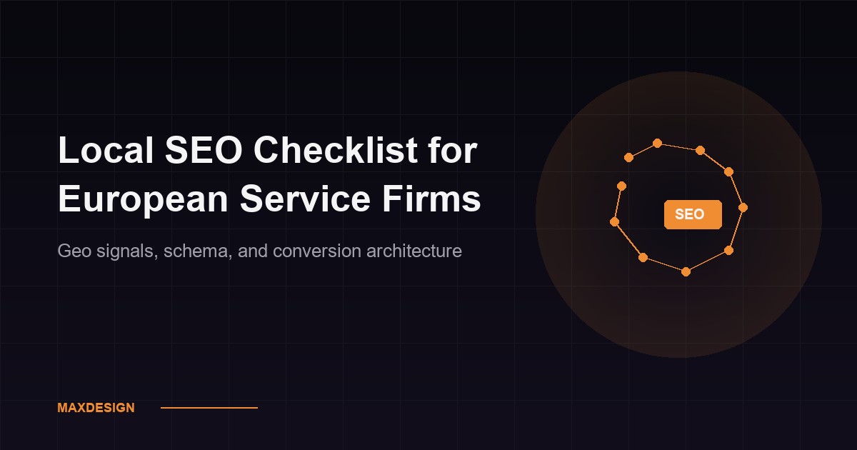 Local SEO Checklist for European Service Firms